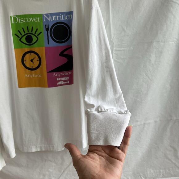 Vintage Best Fruit of the Loom single stitch graphic long sleeve tee white S: XL - Picture 4 of 9